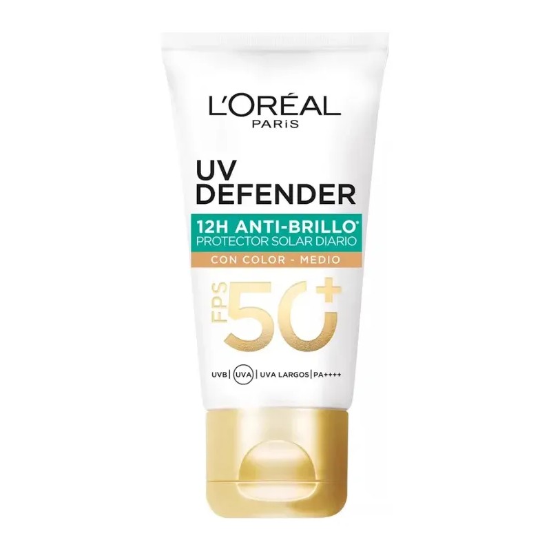 Protector Solar L'Oréal Paris UV Defender Anti-Brillo con Color Tono