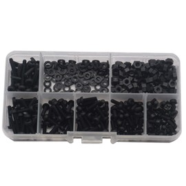 ShareGoo M3 Tornillos y tuercas de nailon M3 Tornillos hexagonales M3 arandelas espaciadoras de hardware de separación Kit surtido para RC FPV Drone Audunio PCB Board (350 piezas/lote)