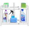Simple Houseware Under Sink 2 Tier Expandable Heavy Duty Metal