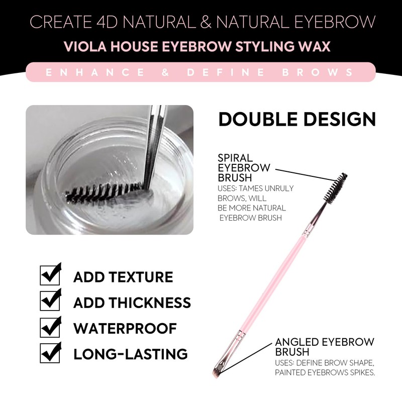 VIOLA HOUSE Brow Styling Wax, Eyebrow Soap, Long-lasting Waterproof Eye