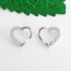 Hiqmic 925 Sterling Silver Heart shaped Hollow out Crystal Zirconia