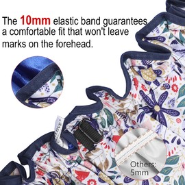 Luxury 2 Pieces Reusable Shower Cap for Women Double Layered Shower Caps Bonnet with Adjustable Elastic Strap, Leakproof Nonslip Large Satin Lined Bath Cap for All Hair Lengths-Ladies Gift Packing