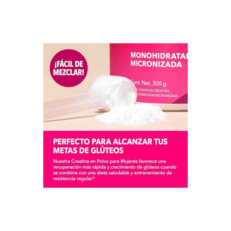 Creatina Monohidratada para Mujeres Sin Sabor | Micronizada | Polvo,