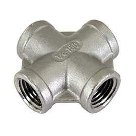 Duda Energy Cross 1-1/4" NPT Stainless Steel Pipe Fitting 1.25"