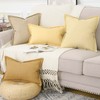 Madizz Set of 2 Linen Cushion Covers with Wide Edge,