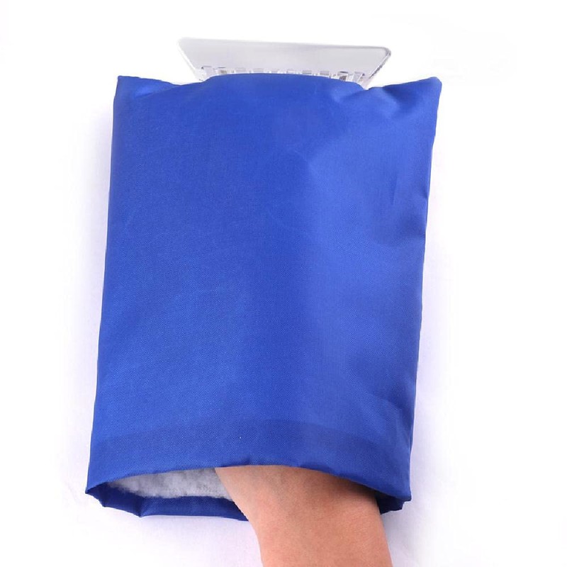Ice Scraper Mitts for Car Blue/Red Windscreen Scraper with Glove