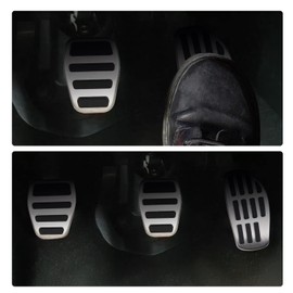 LFOTPP Compatible with Nissa-n Qashqai J11 / Qashqai J12 / X-Trail T32 [Manual Transmission] Pedals Cover, Aluminium Alloy Non-Slip Accelerator Pedal Brake Pedal Pedal Pedal Caps Accessories