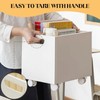 CINPIUK File Box Rolling File Organizer with Wheels Stackable Storage
