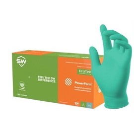 SW SAFETY POWDER-FREE NITRILE 3.5 MIL, LATEX-FREE, DISPOSABLE GLOVES - SIZE: LARGE