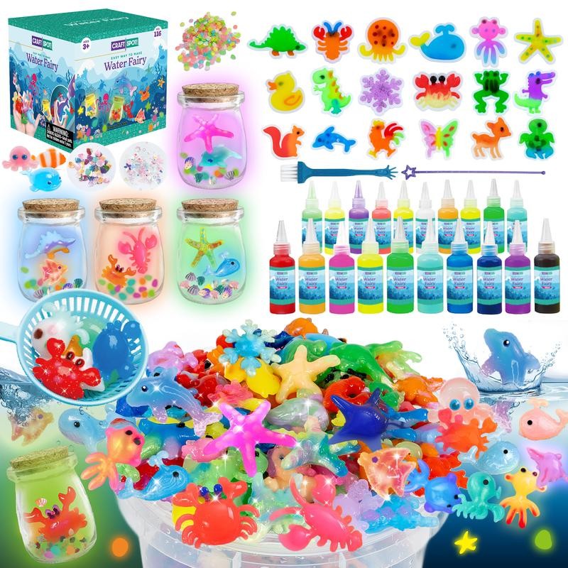 CraftSpot Magic Water Elf Toy Kit with Magic Gels, Molds