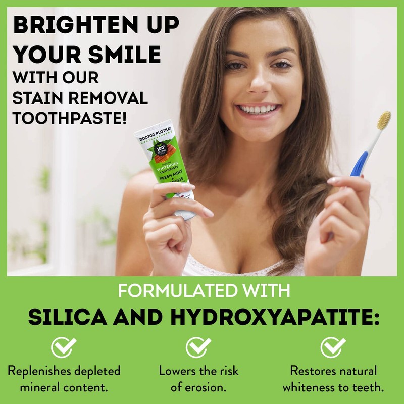 MOUTHWATCHERS Whitening Fluoride Free Naturally Sourced Toothpaste, 2 Tubes, 3