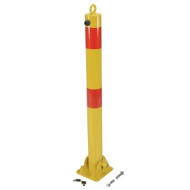 Vestil PARK-P-76-FD Steel Fold Down Bollard 5-1/8 in. x 5-1/2 in. x 35-1/2 in. Yellow