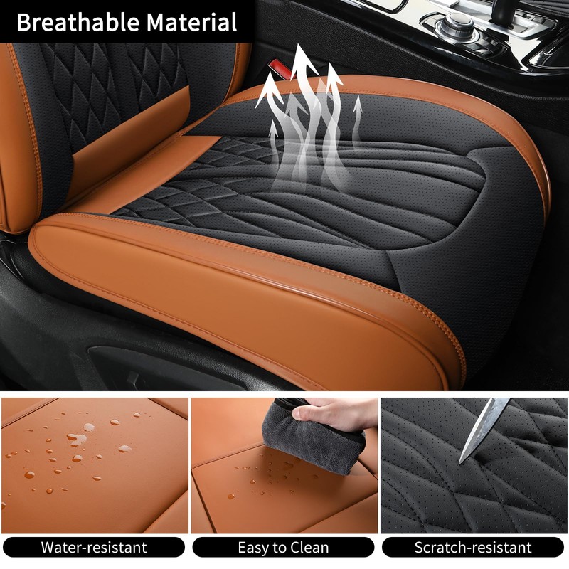 MINGBRON Leather Car Seat Covers,Car Seat Protector Waterproof,Seat Covers Full