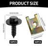 100 Stück Blechmutter Schraube Mutter Clip Kit, 50 Sätze Blechmuttern
