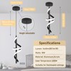 Vloitgol Spiral Led Pendant Light Fixtures, 5500K Cold White Modern