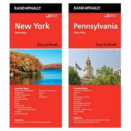 Rand McNally State Maps: New York and Pennsylvania (2 Maps)