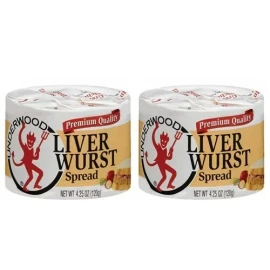 Underwood Premium Liverwurst Sandwhich Spread 4.25 Oz (Pack of 2)