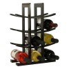 Bamboo Wine Rack 12 Bottle Dark Espresso Modern Design Durable