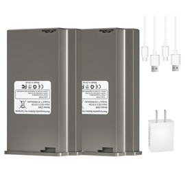 GELINTO 2-Pack 6000mAh Rechargeable Reveal Lipo Lithium Battery Pack Compatible with Reveal X Gen 3.0, 2.0, X Pro 3.0, Pro, SK, XB, X Hunting Camera, with 5V 3A USB Wall Plug & Cable