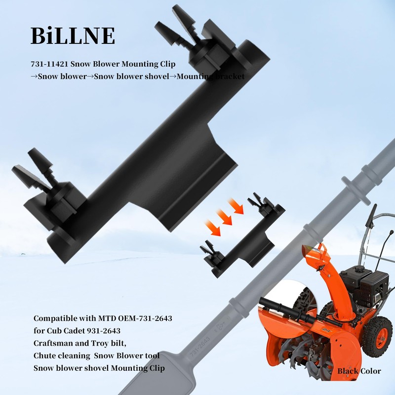 BiLLNE 731-11421 Snow Blower Mounting Clip - Compatible with MTD