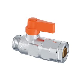 Onda Seisakusho Resin Tube BV WB27-1313MC-S-0 Double Lock Valve, WB27 Type, Flow Adjustment Ball Valve, Parallel Male Thread