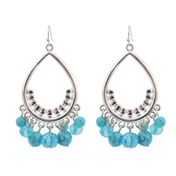Aenu Teardrop Earrings for Women Multi Boho Beaded Dangle Drop