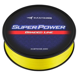 KastKing Superpower - Línea de pesca trenzada, amarillo, 12 libras, 500+47 yardas