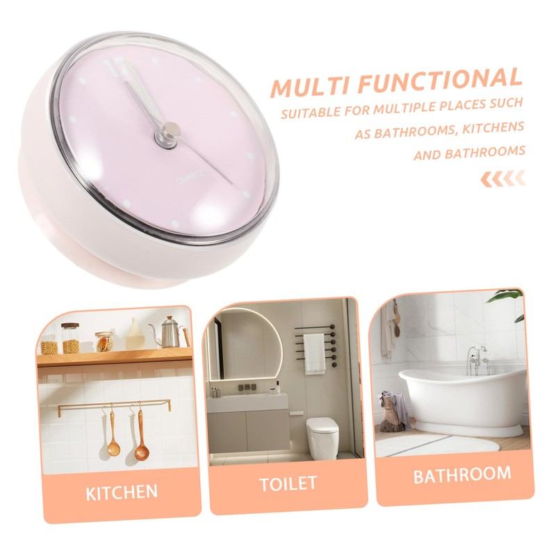 Ciieeo Mini Bathroom Clock Cup Creative Design for Easy Installation