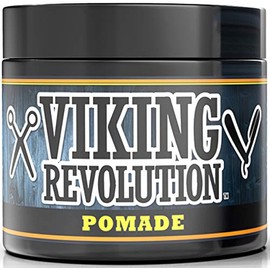 La mejor oferta pomada para hombres de 4 onzas, agarre firme y alto brillo para estilo clásico, a base de agua y fácil de lavar por Viking Revolution, 1 paquete