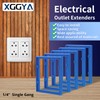 XGGYA 1/4” Double Gang Receptacle Outlet Box Extender,Blue Electrical Outlet