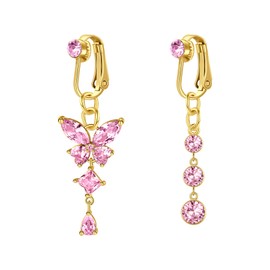 MODRSA Fake Belly Button Piercing for Women Sweetv Clip on Belly Button Rings Fake Belly Ring Fake Belly Piercing Gold Fake Belly Button Ring Clip on Belly Button Piercing Dangle