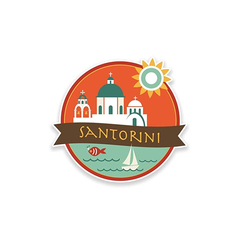 Santorini Greece Metal Stainless Steel Bottle Wine Stopper