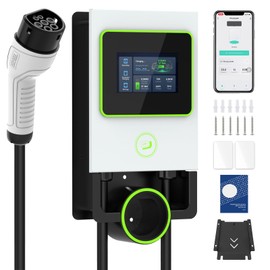 BELEY Level 2 Electric Vehicle (EV) Charger App Control, Level 2 Charger NEMA 14-50 for J1772, Smart Timer Home Electric Vehicle Charger with HD Display/6 Languages/RFID/26FT Cable