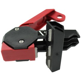Accuform STOPOUT 120/240 Circuit Breaker Lockout (Triple Pole) with Bar Clamp and Changeable Lockout Tag,1.5"H x 3.33" L, KDD162