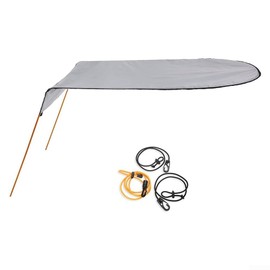 Single Kayak Awning, Kayak Boat Sun Shade Canopy with Mount Base Hardware Kit for Inflatable Boat Kayak Outdoor Fishing Drifting(Grey)