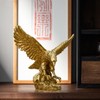 QUHUOYAO Golden Eagle Resin Ornaments Statue Modern Eagle Figurines Collection