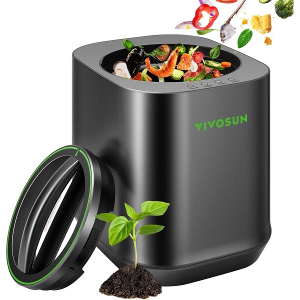 VIVOSUN 4L Smart Compost Bin Auto-Cleaning Odorless for Kitchen Waste