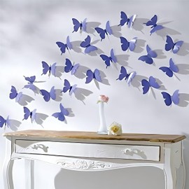 Jaamso Royals '3D Butterflies' Wall Sticker (Vinyl, 13 cm x 13 cm x 0.5 cm, JR HD-020)