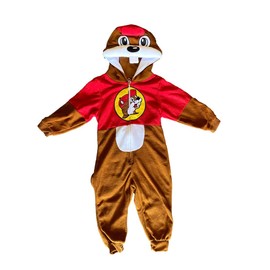 Buc-ee's Beaver Onesie, Adult Unisex, Pajamas, Animal Homewear & Sleepwear, Beaver Cosplay, Apparel, Bucees (US, Alpha, Small, Medium, Regular) Red