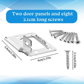 Door Striker Plates 2-1/4" by 1-3/4" Door Latch Restorer Strike Plate for Doors 2 PCS Strike Plates for Interior Doors Universal Door Lock Hardware with 1" Long Screws