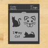 I Love My Cat Cookie and Craft Stencil by Designer Stencils