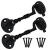 Heavy Duty Black Cabin Hook and Eye 100 mm/4 Inch