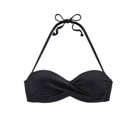Lascana Women's Mix Kini Bikini Bandeau Top Black black Size:42C