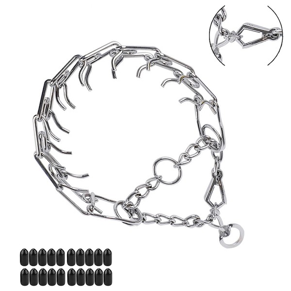 Prong Training Collar for Dogs, Adjustable Dog Pinch Collar with