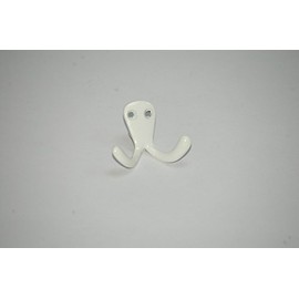 3410 Double Hooks for Hand Towels 40 x 55 x 25 mm Metal White