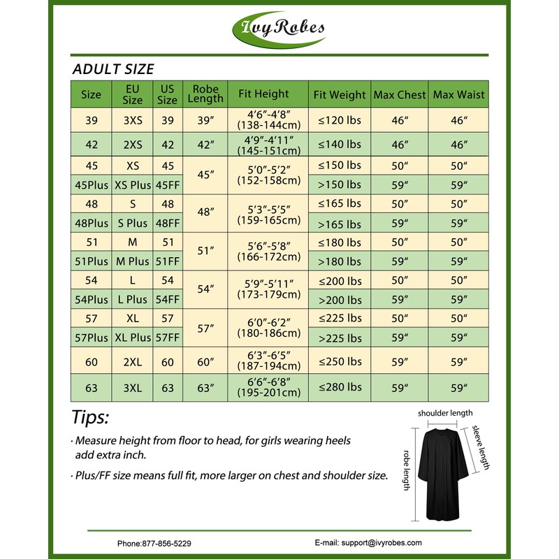 Ivyrobes Unisex Adults Matte Choir Robe XX-Large White 57