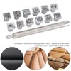 Cikonielf 12 Piece Leather Stamp, Leather Embossing Stamp Set, Leather