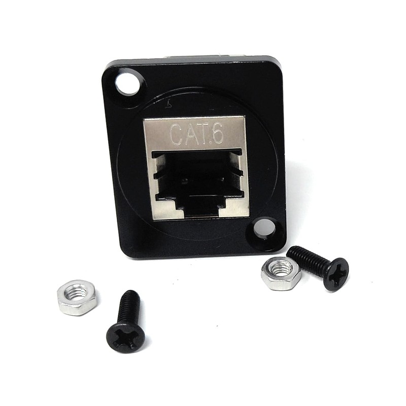 DRUT 1pcs. CAT6 RJ45 Panel Mount Socket – D-Series Type
