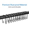 24 Pack Double Shower Curtain Hooks Rings,TENOVEL Double Sided Shower