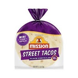 8 packages of Mission Street Tacos mini Flour Tortillas 11oz/ 12 count Per Package